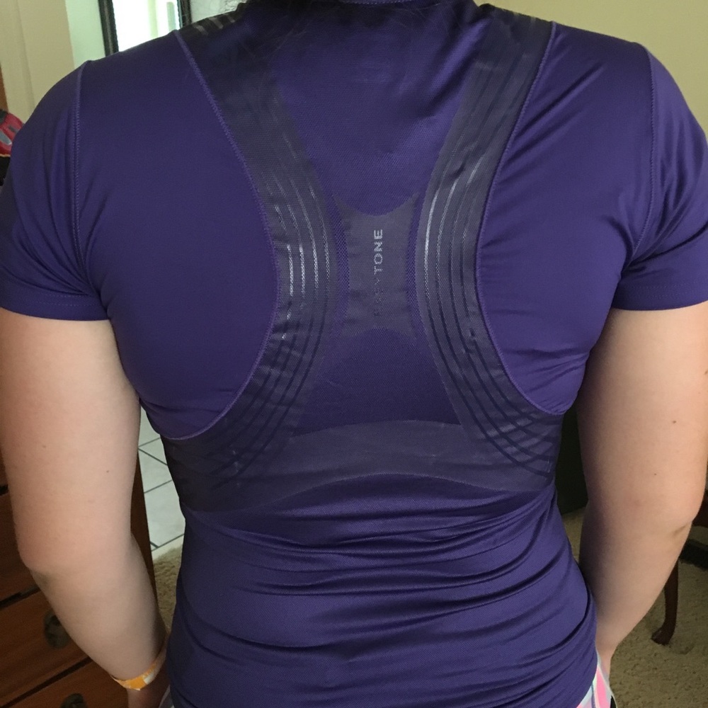 Purple Reebok workout top